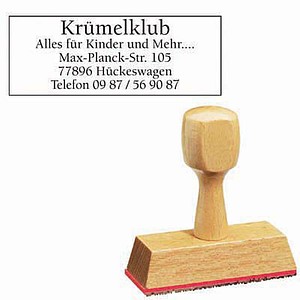 4044589170620 - Holzstempel bis zu 5 Zeilen 4044589170620 Head 4044589170620 - Holzstempel bis zu 5 Zeilen 4044589170620 Head