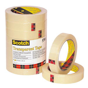 3134375261708 - Scotch Klebefilm 550 transparent 19 mm x 66 m Kerndurchmesser 76 mm hohe Klebkraft gepackt zu 8 Stück (5501966)