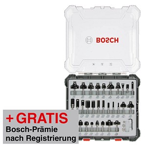 3165140958066 - - Bosch Mixed Fräser Set 8 mm 30 tlg + Koffer ( 2607017475 ) für Oberfräsen mit Rundschaft 3165140958066 - - Bosch Mixed Fräser Set 8 mm 30 tlg + Koffer ( 2607017475 ) für Oberfräsen mit Rundschaft