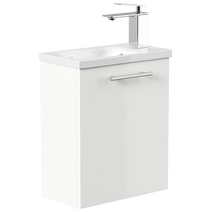 4251982674116 - POSSEIK Waschbecken mit Unterschrank PIENI SLIMLINE weiß glanz 400 x 220 x 493 cm