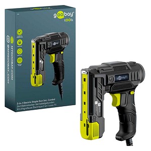 GOOBAY 77820 - Elektro-Tacker / Nagler, 2in1, mit reichlichem Zubehör
