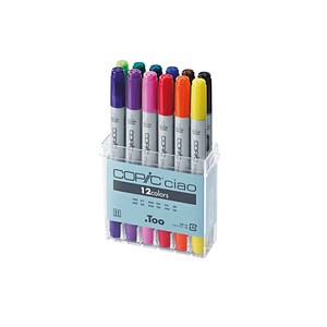 4511338063224 - Layoutmarker Ciao 22075312 12er Etui farbig sortiert 1mm & 6mm Rundspitze Keilspitze 4511338063224 12 Stück