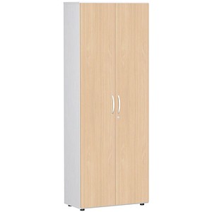 4038933518893 - Garderobenschrank Flex S-386128-BW weiß buche 2 Fachböden 800 x 420 x 2160 cm