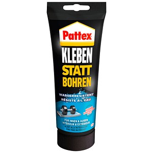 4057278001730 - FP - Pattex Montagekleber Kleben statt Bohren Wasserresistent 340 g Tube weiß Montagekleber