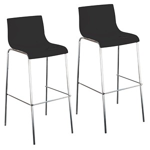 3660141963267 - Barhocker Paperflow HARPER Rückenlehne stapelbar B 390 x T 320 x H 760 mm Polypropylen und verchromter Stahl schwarz 2 Stück 3660141963267 - Barhocker Paperflow HARPER Rückenlehne stapelbar B 390 x T 320 x H 760 mm Polypropylen und verchromter Stahl schwarz 2 Stück