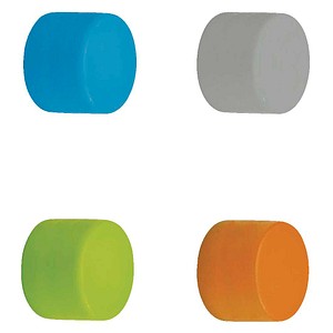 4002390083058 - Neodym-Magnet Maul 8 Stück bis 15 kg Silikon-Ummantelung Ø 12 x T 6 mm farbsortiert