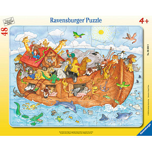 4005556066049 - Ravensburger Kinderpuzzle - 06604 Die große Arche Noah - Rahmenpuzzle für Kinder ab 4 Jahren mit 48 Teilen