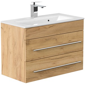 POSSEIK Waschbecken mit Unterschrank PORTUS SLIMLINE 700 eiche gold 70,0 x 36,0 x 49,6 cm