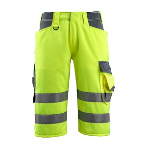 5711074301539 - MASCOT® unisex Warnschutzhose kurz Luton gelb schwarzblau Größe 58