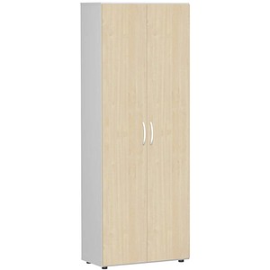 4038933486529 - Aktenschrank Flex S-386002-AL lichtgrau ahorn 5 Fachböden 800 x 420 x 2160 cm