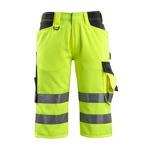 5711074301515 - MASCOT® unisex Warnschutzhose kurz Luton gelb schwarzblau Größe 56