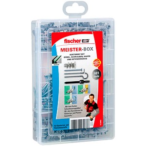 fischer Meister-Box - GK + S + H Dübel- und Schrauben-Sortiment 100 Stück