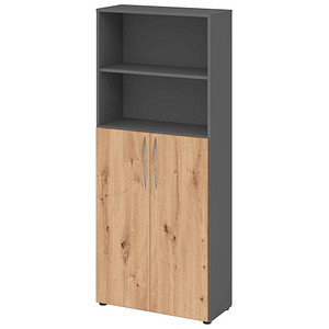 4032062305430 - Regalschrank 4770 V4770GRBM grafit asteiche 3 Fachböden 800 x 346 x 1880 cm 4032062305430 HAMMERBACHER
