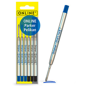 ONLINE® Kugelschreiberminen M 3 St. schwarz, 3 St. blau, 6 St.