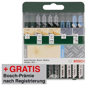 3165140391030 - 10tlg Stichsägeblatt-Set T-Schaft T 101 B (2x) T 144 D (2x) T 119 BO (2x) T 118 A (2x) T 127 D (2x)