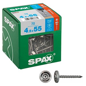 4003530266874 - Spenglerschraube 45 x 55 mm 70 Stück Vollgewinde Linsensenkkopf t-star plus T20 4CUT - 4577000450556 - Spax 4003530266874 - Spenglerschraube 45 x 55 mm 70 Stück Vollgewinde Linsensenkkopf t-star plus T20 4CUT - 4577000450556 - Spax