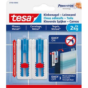 8 x Tesa Klebenagel Leinwand für Fliesen & Metall 2kg/Nagel VE=2 Stück