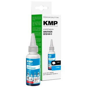 KMP  cyan Tintenflasche kompatibel zu brother BTD180C