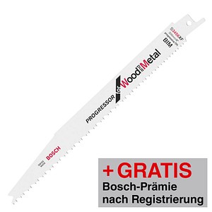 3165140184830 - AKTION 100 BOSCH S 3456 XF Progressor for Wood and Metal Säbelsägeblätter mit Prämie nach Registrierung 3165140184830 - AKTION 100 BOSCH S 3456 XF Progressor for Wood and Metal Säbelsägeblätter mit Prämie nach Registrierung