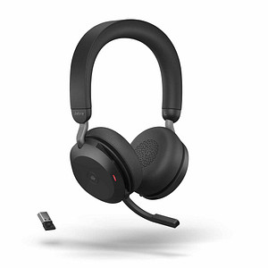 5706991024302 - Evolve2 75 Telefon Over Ear Headset Bluetooth® kabelgebunden Schwarz Batterieladeanzeige Mikrofon-Stummschaltung