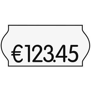PrinterLabels AS Preisetiketten weiß ablösbar 26,0 x 12,0 mm, 36 Rollen