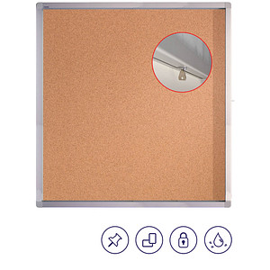 4016946212908 - Schaukasten Eco 98x1011x45cm silber mit Pintafel für Außenbe 4016946212908 - Schaukasten Eco 98x1011x45cm silber mit Pintafel für Außenbe
