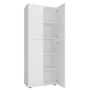 VCM my office Aktenschrank XXL Lona, 914113 weiß 4 Fachböden 70,0 x 39,0 x 183,0 cm