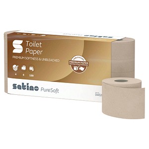 4000735359493 - Toilettenpapier Satino PureSoft 044521 4-lagig soft beige 130 Blatt   Rolle 4000735359493 56 Rolle