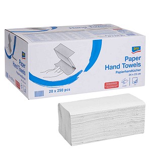 METRO PROFESSIONAL Papierhandtücher 4384 Zick-Zack-Falzung 1-lagig 20x 250 Tücher