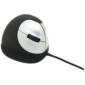 6956993300013 - R-Go Tools Kabelgebundene Vertical Ergonomische Optische Maus HE (165-195mm) Für Rechtshänder 16 USB-A Kabel Schwarz Silber 6956993300013 - R-Go Tools Kabelgebundene Vertical Ergonomische Optische Maus HE (165-195mm) Für Rechtshänder 16 USB-A Kabel Schwarz Silber