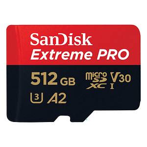 0619659188566 - SanDisk Extreme Pro - Flash-Speicherkarte (microSDXC-an-SD-Adapter inbegriffen) - 512 GB - A2 Video Class V30 UHS-I U3 Class10 - microSDXC UHS-I 0619659188566 - SanDisk Extreme Pro - Flash-Speicherkarte (microSDXC-an-SD-Adapter inbegriffen) - 512 GB - A2 Video Class V30 UHS-I U3 Class10 - microSDXC UHS-I