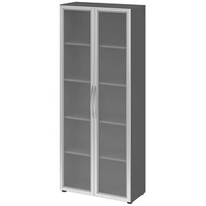 4032062305348 - HAMMERBACHER 4200 Vitrine grafit 4 Fachböden