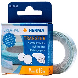 Herma Kleberollernachfüllkassetten 1061 Transfer, 9mm x 15m, transparent 4008705010610 Herma 15 Meter