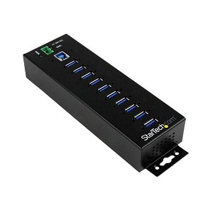 0065030881869 - 10-Port Industrial USB 30 Hub with External Power Adapter - hub - 10 ports USB-Hubs - 10 - Schwarz