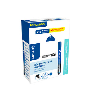 3131910501275 - 15 + 5 GRATIS PILOT 100 Permanentmarker blau 10 mm + GRATIS 3131910501275 15 Stück 3131910501275 - 15 + 5 GRATIS PILOT 100 Permanentmarker blau 10 mm + GRATIS 3131910501275 15 Stück