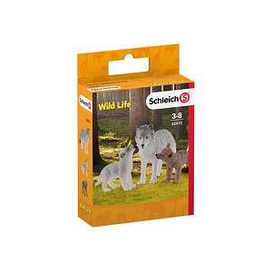 4059433571218 - Wild Life 42472 Wolfsmutter mit Welpen Spielfiguren-Set 4059433571218 Schleich