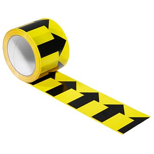 SUPRA Warnklebeband Pfeile (quer) gelb/schwarz 75,0 mm x 66,0 m 1 Rolle