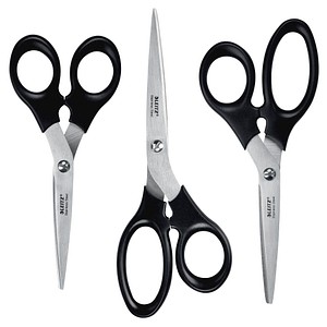 4002432138272 - LEITZ® Scherenset 5426 3-teilig ergonomische Griffe für Links- Rechtshänder geeignet L 165 185 200 mm rostfreier Stahl Kunststoff schwarz 4002432138272 - LEITZ® Scherenset 5426 3-teilig ergonomische Griffe für Links- Rechtshänder geeignet L 165 185 200 mm rostfreier Stahl Kunststoff schwarz