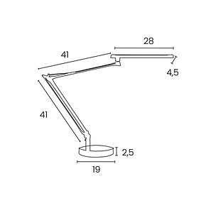 3595560030385 - LED-Tischleuchte UNILUX MAMBOLED 20 dimmbar mit Gelenkarm L 505 x B 220 x H 110 mm grau 3595560030385 - LED-Tischleuchte UNILUX MAMBOLED 20 dimmbar mit Gelenkarm L 505 x B 220 x H 110 mm grau
