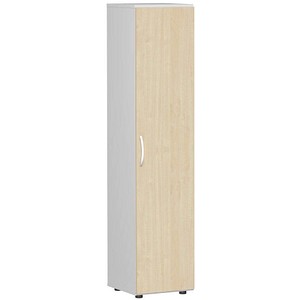 4038933486376 - Aktenschrank Flex S-345100-AL lichtgrau ahorn 4 Fachböden 400 x 420 x 1808 cm