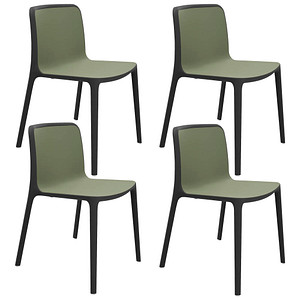 4260761571942 - 4 Besucherstühle Cento 4260761571942 olive Kunststoff 4260761571942 - 4 Besucherstühle Cento 4260761571942 olive Kunststoff