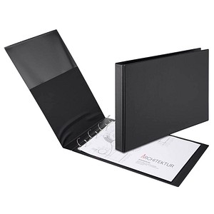 4000225003356 - Ringbuch Exclusiv 4131280 A3 quer 4 Ringe 30mm Ring-Ø PP schwarz 4000225003356 Veloflex