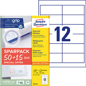 4004182347812 - Etiketten 4781-65 weiß 97x423mm rechteckig 4004182347812 65 Stück 4004182347812 - Etiketten 4781-65 weiß 97x423mm rechteckig 4004182347812 65 Stück