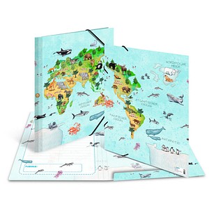 4008705196345 - Gummizugmappe 19634 A3 Karton mit 3 Einschlagklappen 4008705196345 Herma