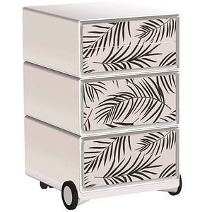 PAPERFLOW easyBox Black & White Rollcontainer weiß, schwarz 60571 4 Auszüge 39,0 x 43,6 x 64,2 cm