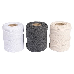 4006166935787 - Makramee Garn weiß grau creme Ø 10 mm 3 St 4006166935787 - Makramee Garn weiß grau creme Ø 10 mm 3 St