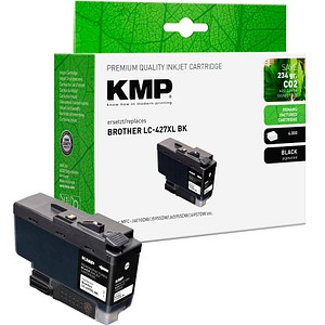 KMP  schwarz Druckerpatrone kompatibel zu brother LC427XLBK