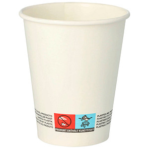 4002911578711 - BIO Heißgetränkecher CoffeeToGo weiß 200ml 100% Reycling FSCR 50 Stk