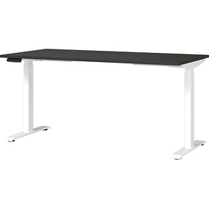 4005949790834 - Sitz-Steh-Schreibtisch JET 7908-569 elektrisch höhenverstellbar 72-120cm (H) 160cmx80cm (BxT) rechteckig grafit Weiß 40059 4005949790834 - Sitz-Steh-Schreibtisch JET 7908-569 elektrisch höhenverstellbar 72-120cm (H) 160cmx80cm (BxT) rechteckig grafit Weiß 40059