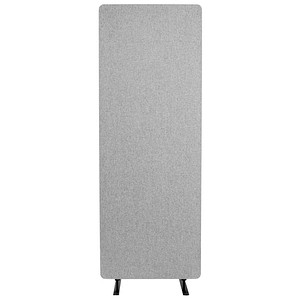 4260563729794 - Akustischer Raumteiler Einzelexemplar rechteckig Hochkant-Format mit Standfüßen B 600 x T 350 x H 1680 mm PET-Filz hellgrau